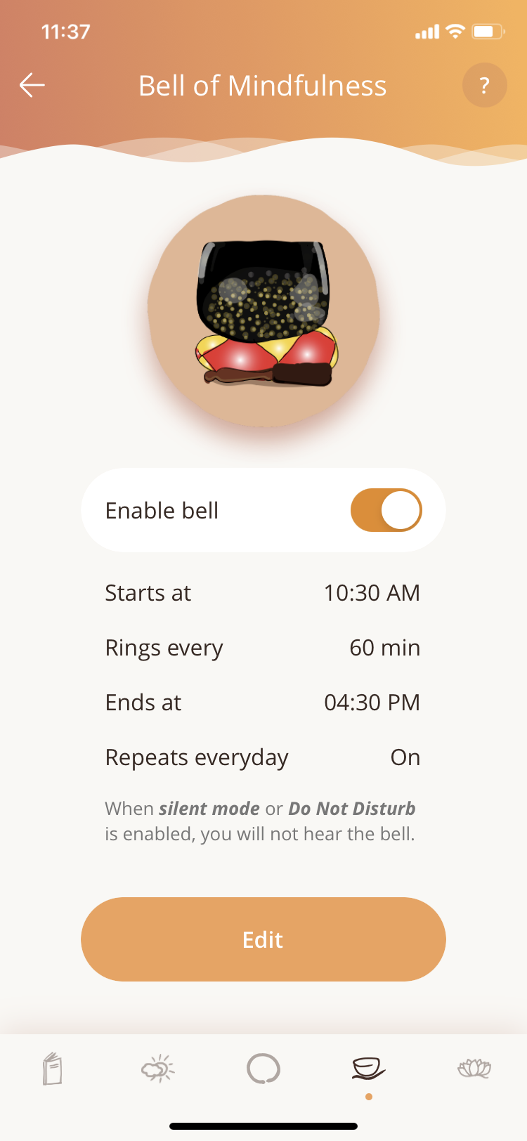 Mindfulness Bell on App